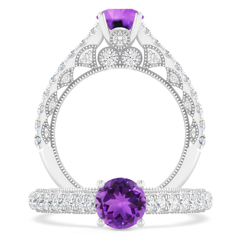 White Gold - Amethyst