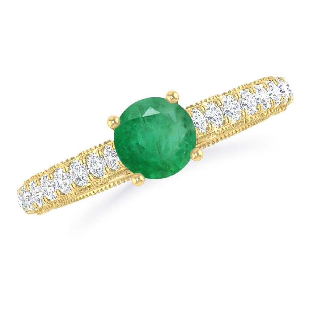 Yellow Gold - Emerald