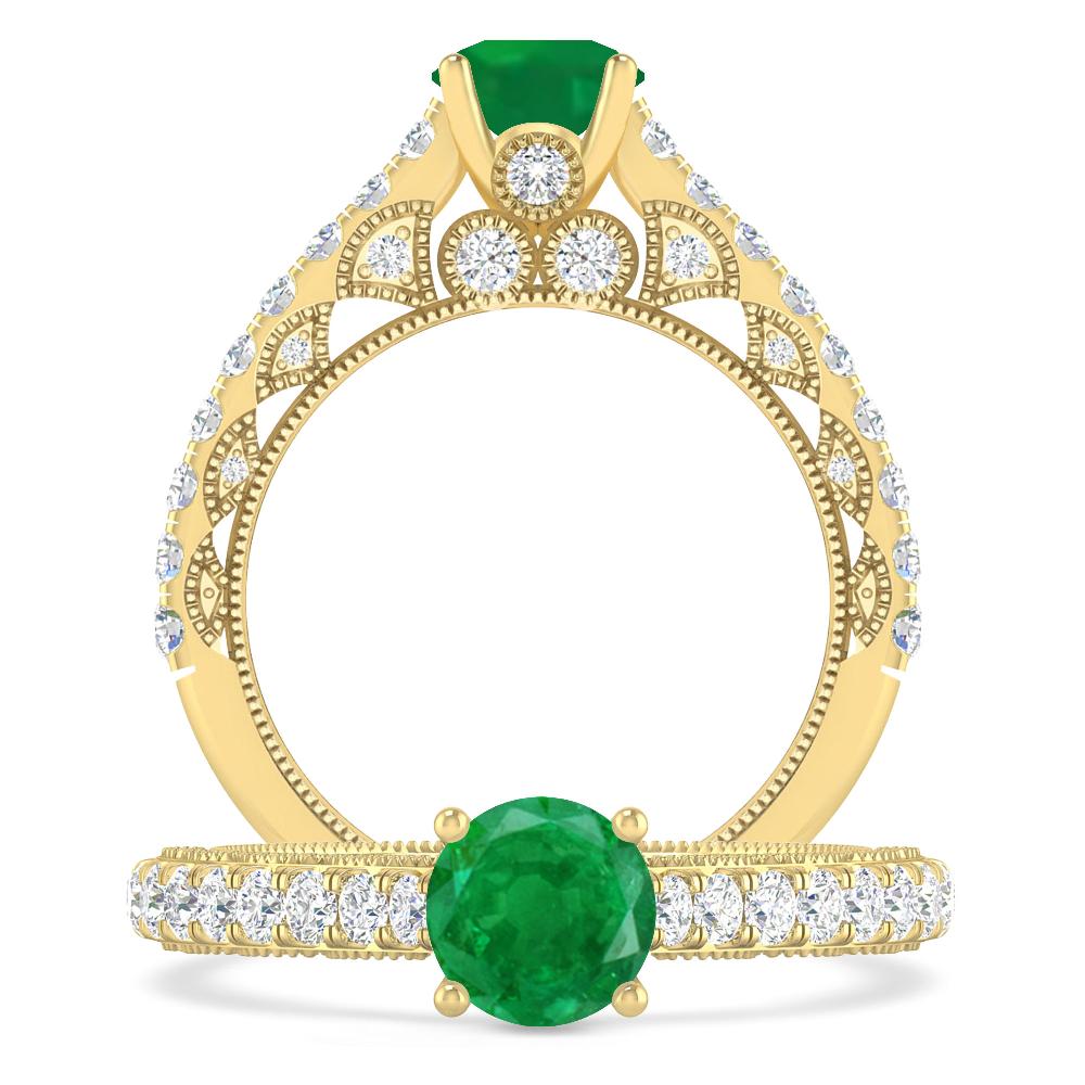 Yellow Gold - Emerald