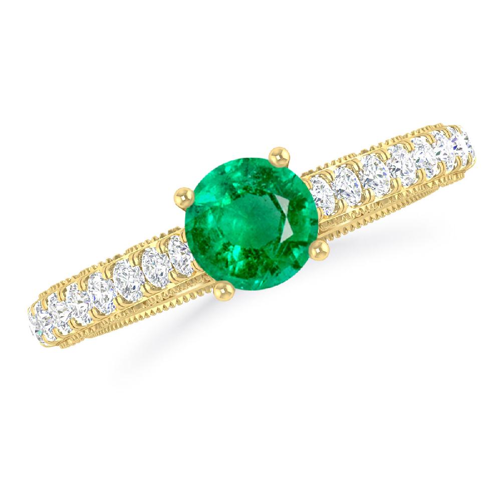 Yellow Gold - Emerald