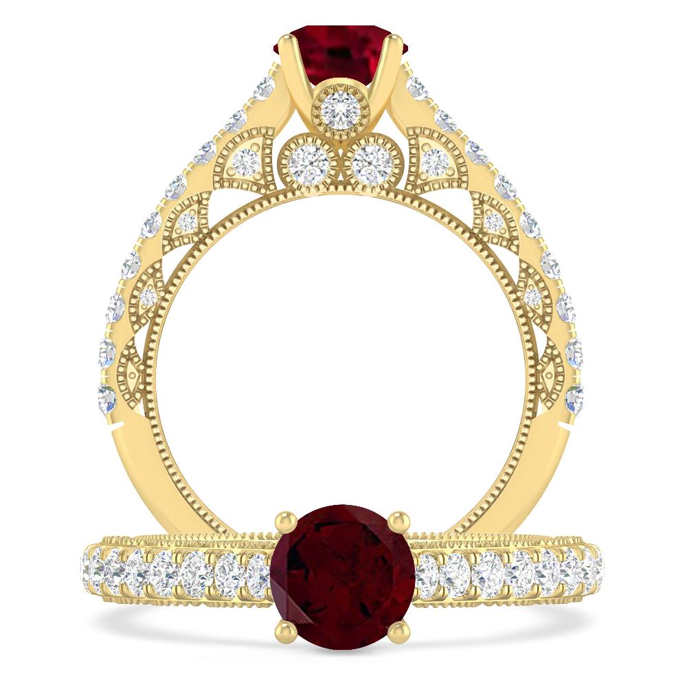 Yellow Gold - Garnet