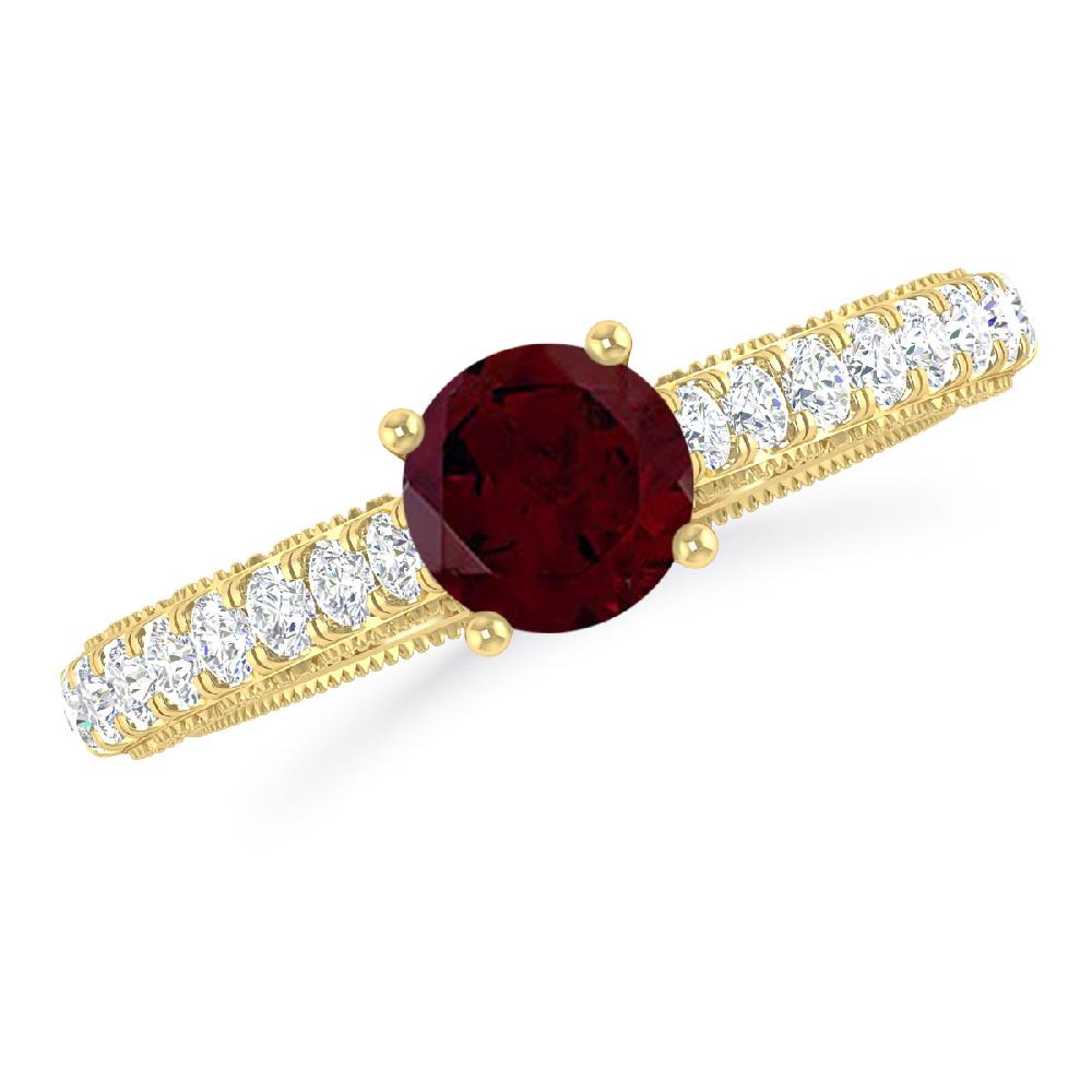 Yellow Gold - Garnet