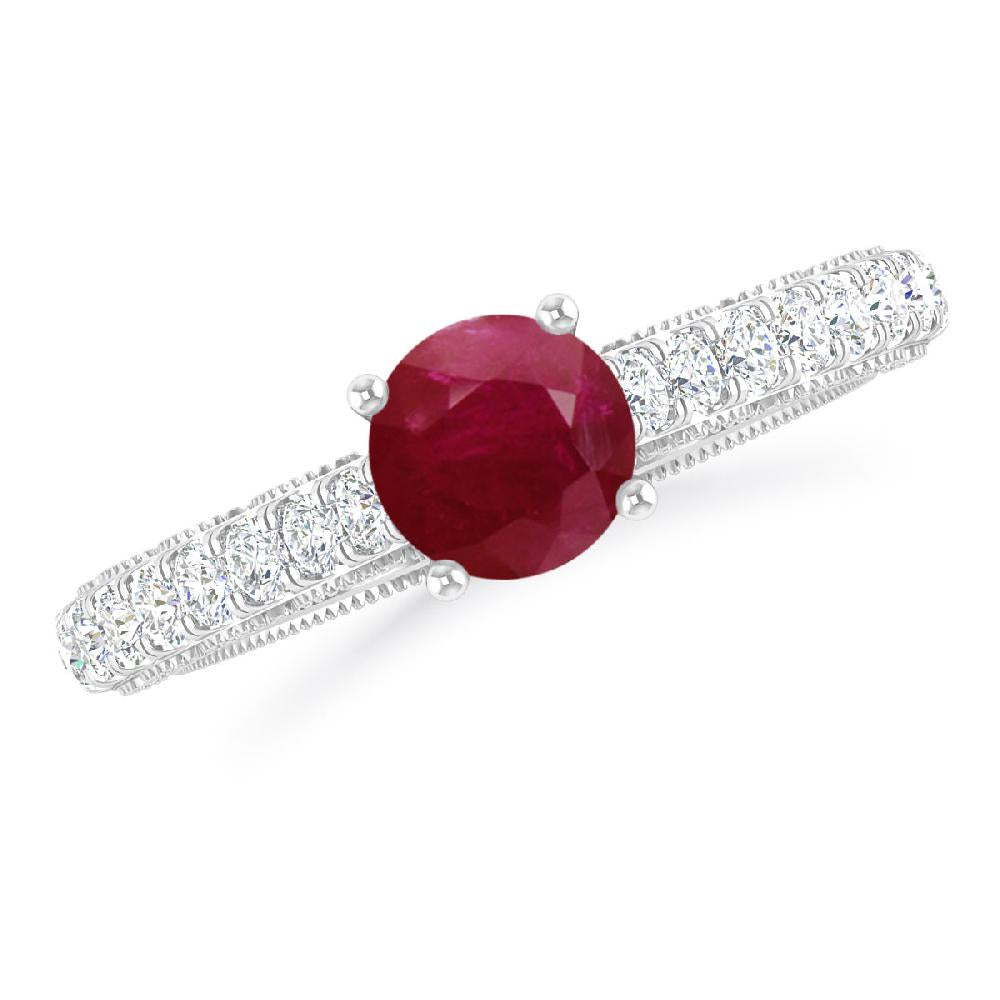 White Gold - Ruby