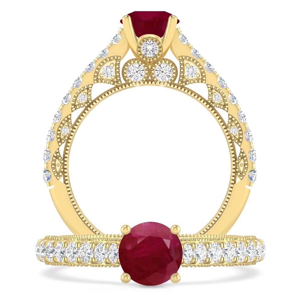 Yellow Gold - Ruby