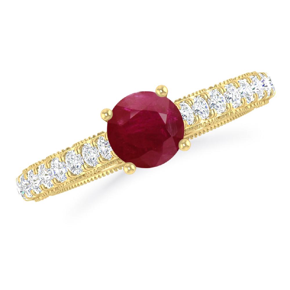 Yellow Gold - Ruby