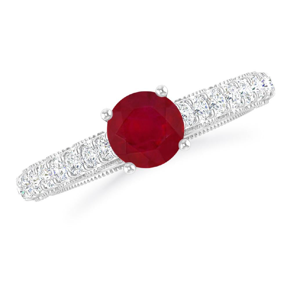 White Gold - Ruby