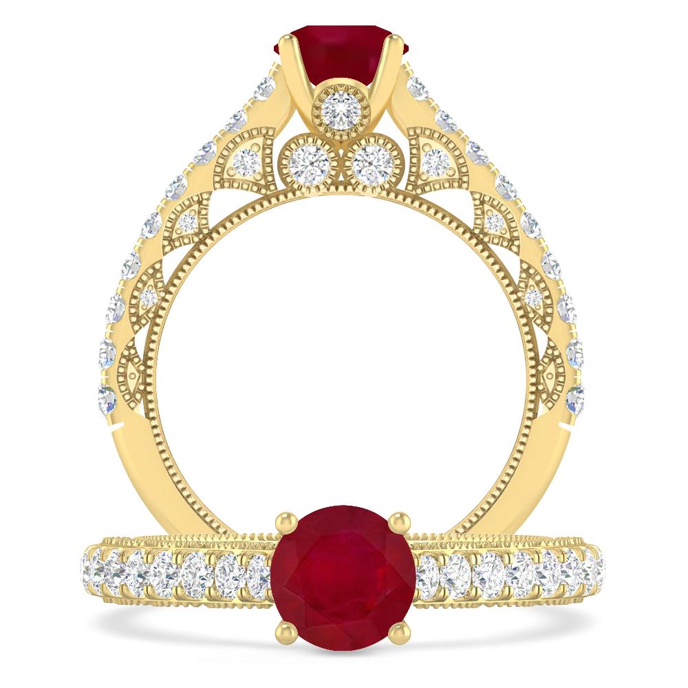 Yellow Gold - Ruby