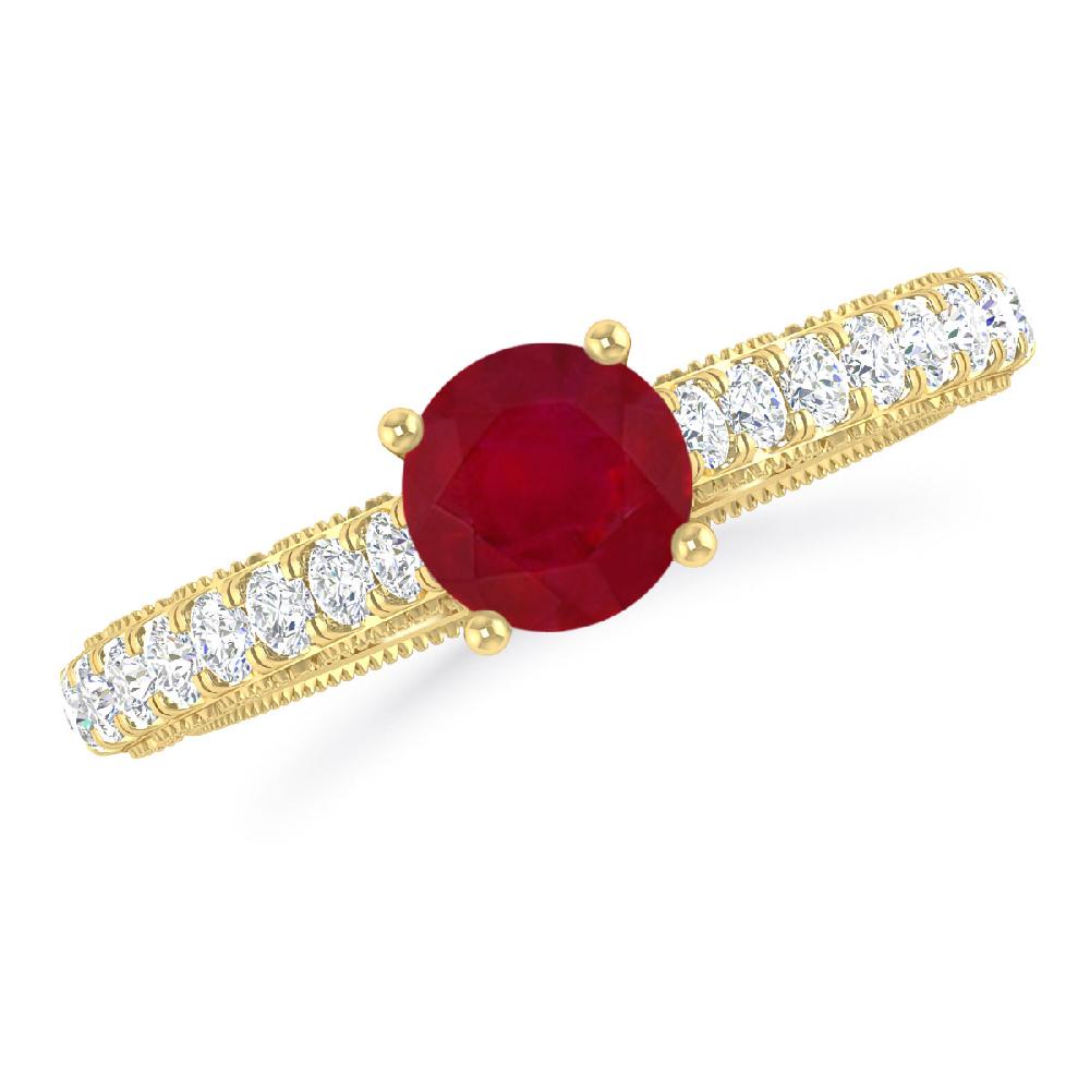 Yellow Gold - Ruby