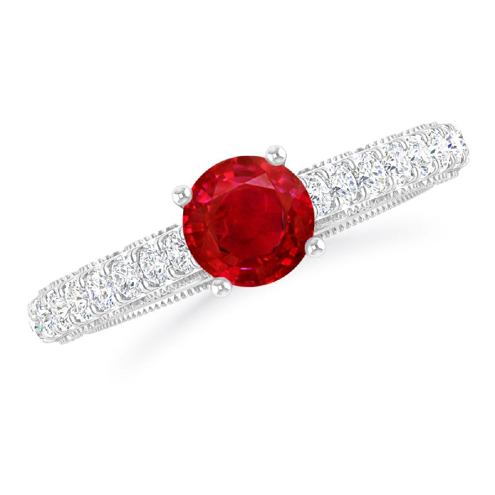 White Gold - Ruby