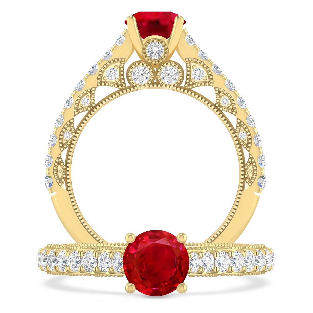 Yellow Gold - Ruby