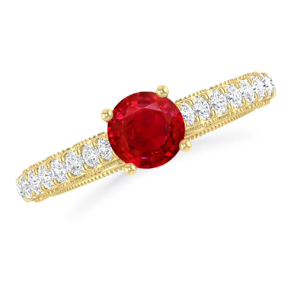 Yellow Gold - Ruby