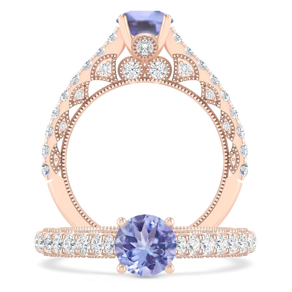 Rose Gold - Tanzanite