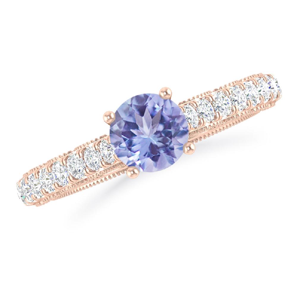 Rose Gold - Tanzanite