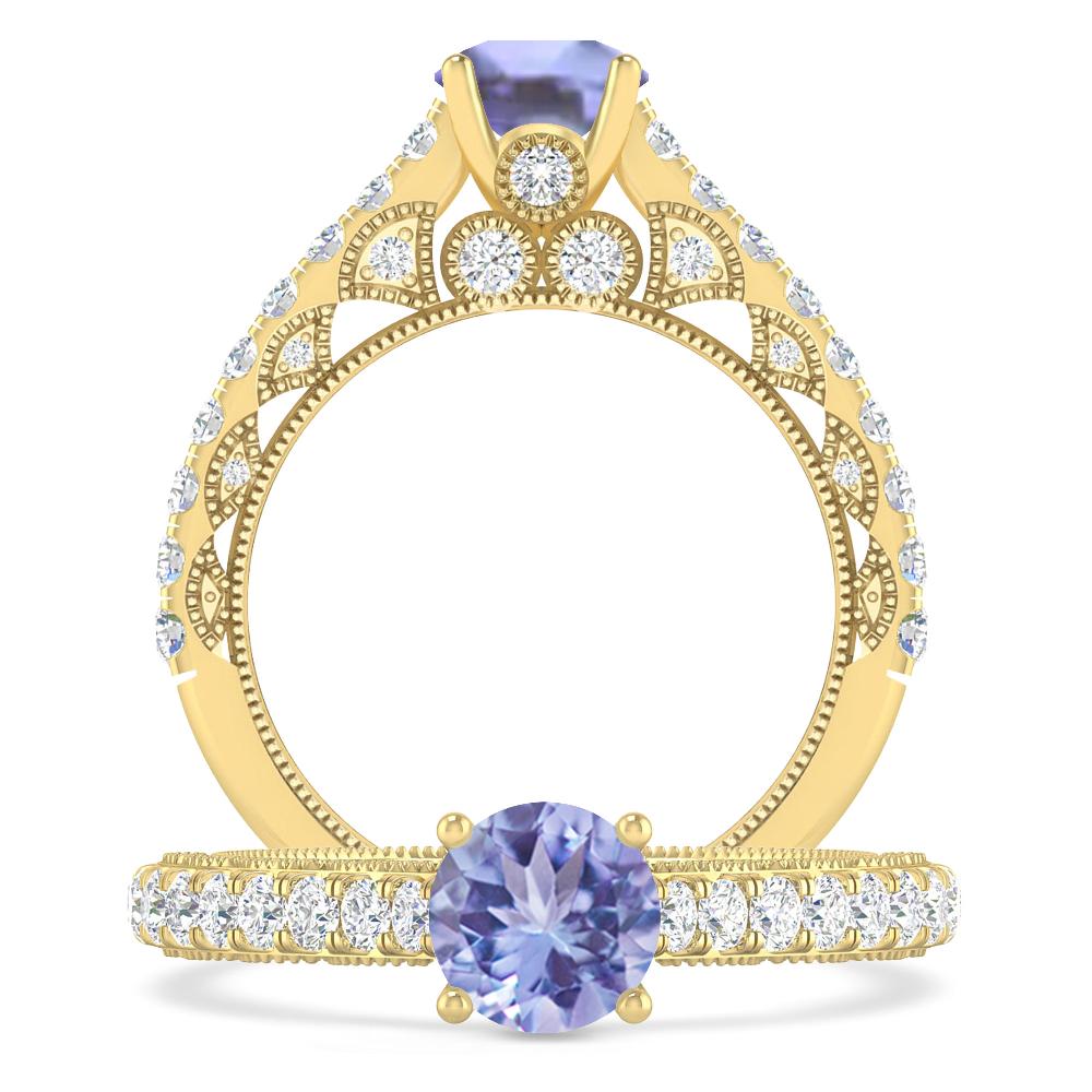 Yellow Gold - Tanzanite