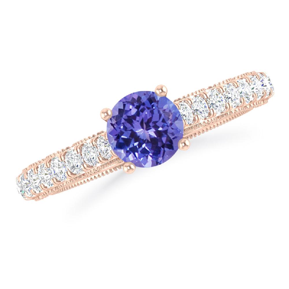 Rose Gold - Tanzanite