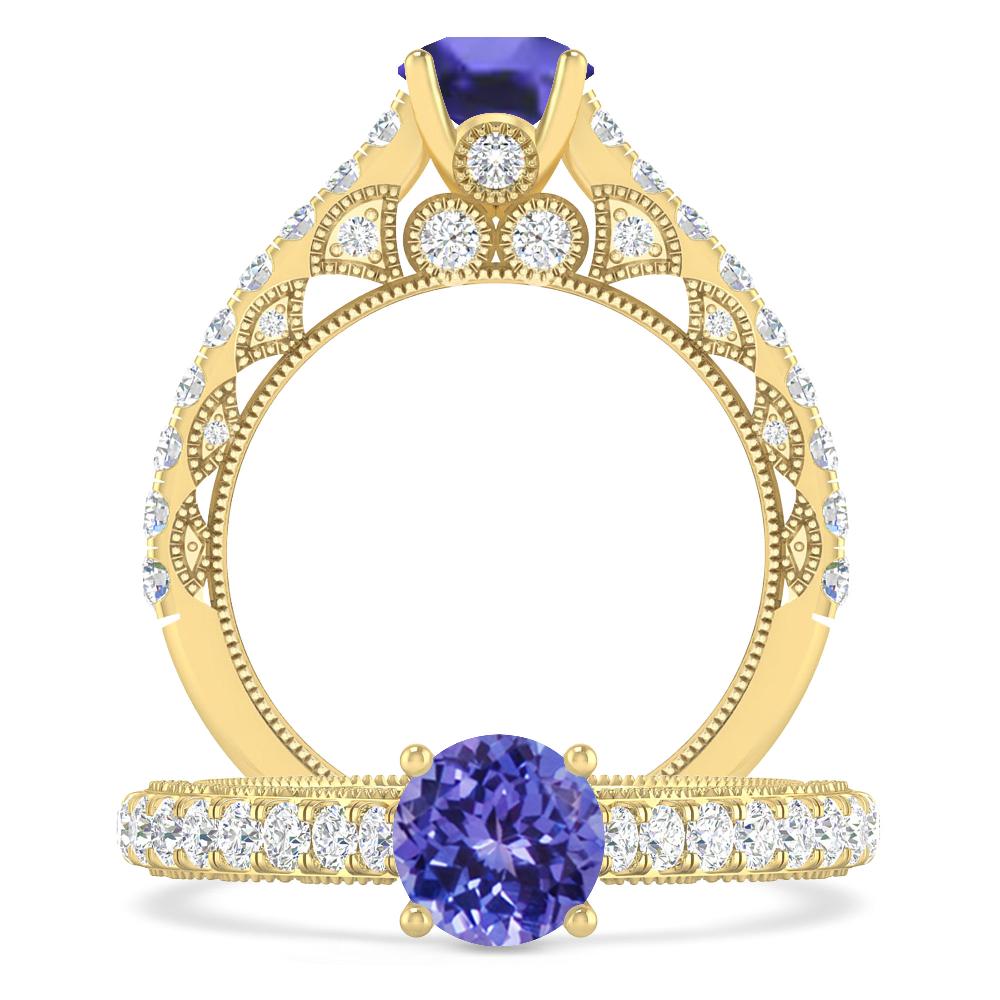 Yellow Gold - Tanzanite