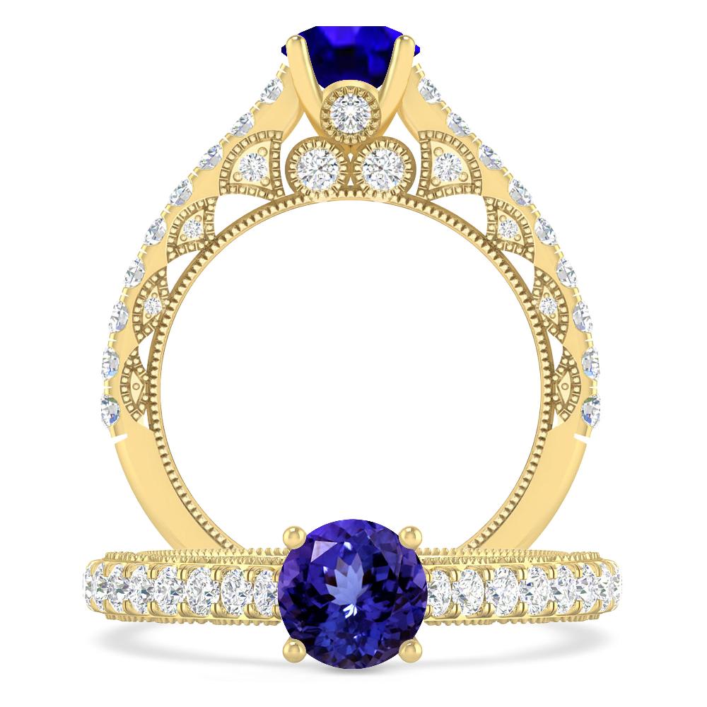 Yellow Gold - Tanzanite