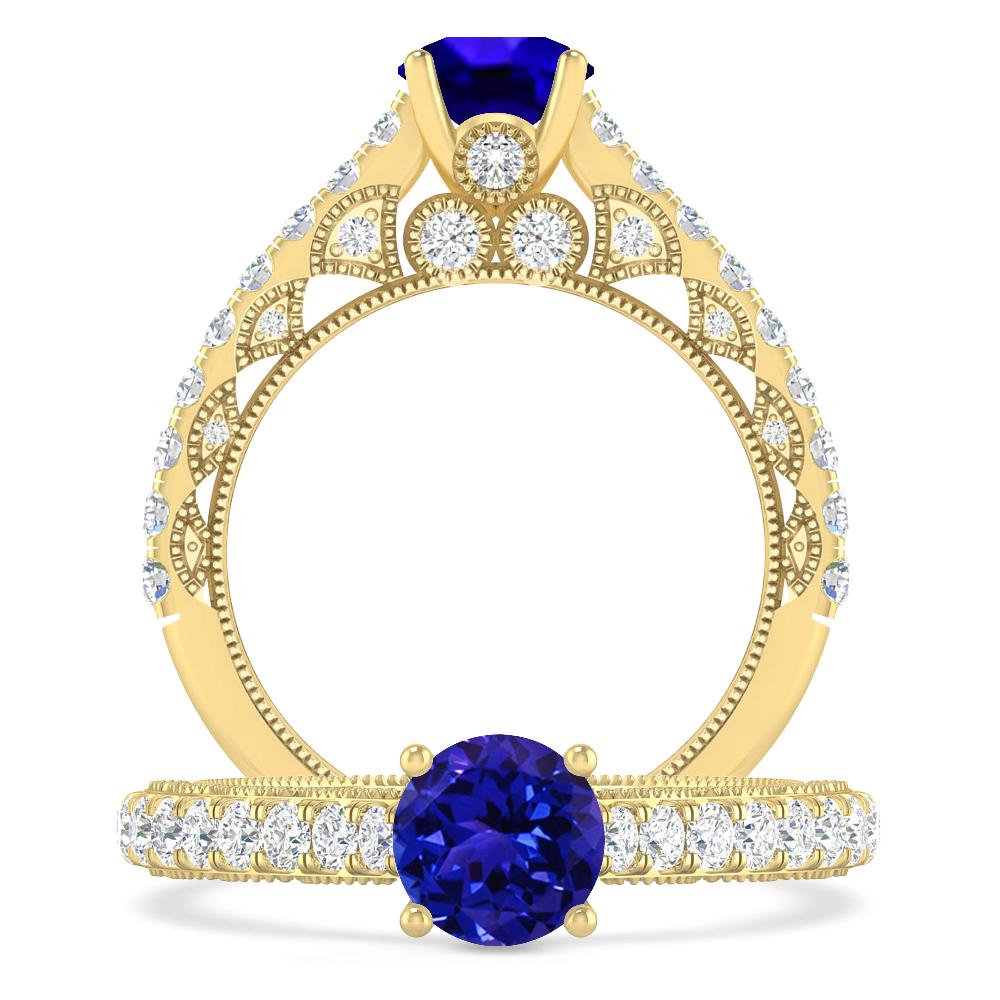 Yellow Gold - Tanzanite