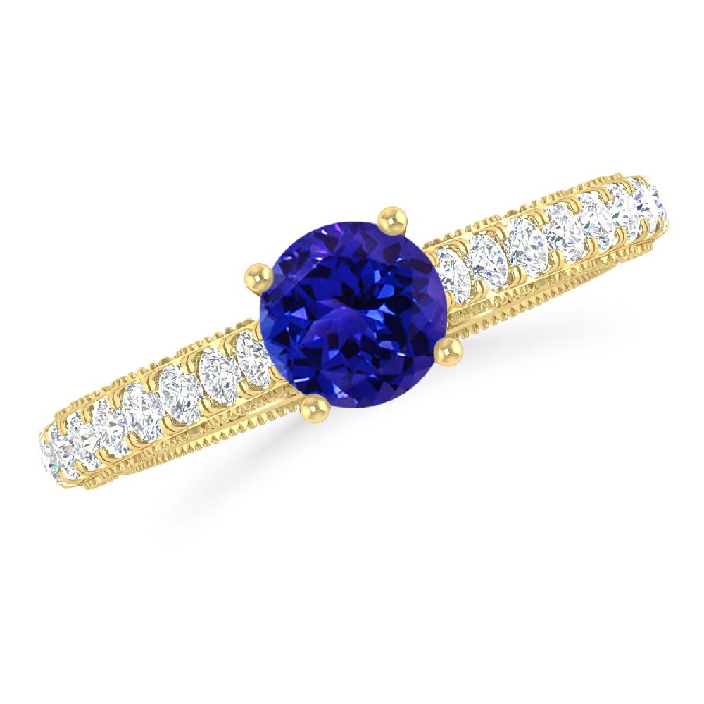 Yellow Gold - Tanzanite