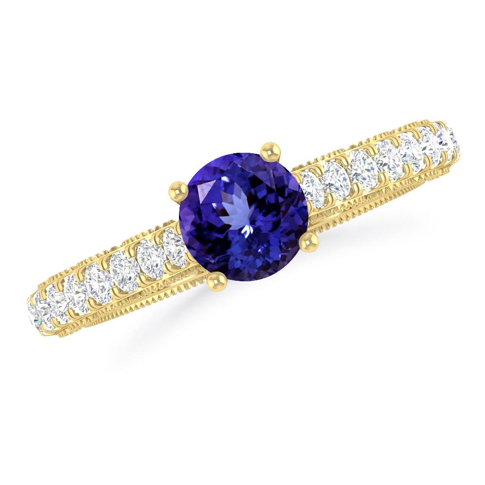 Yellow Gold - Tanzanite