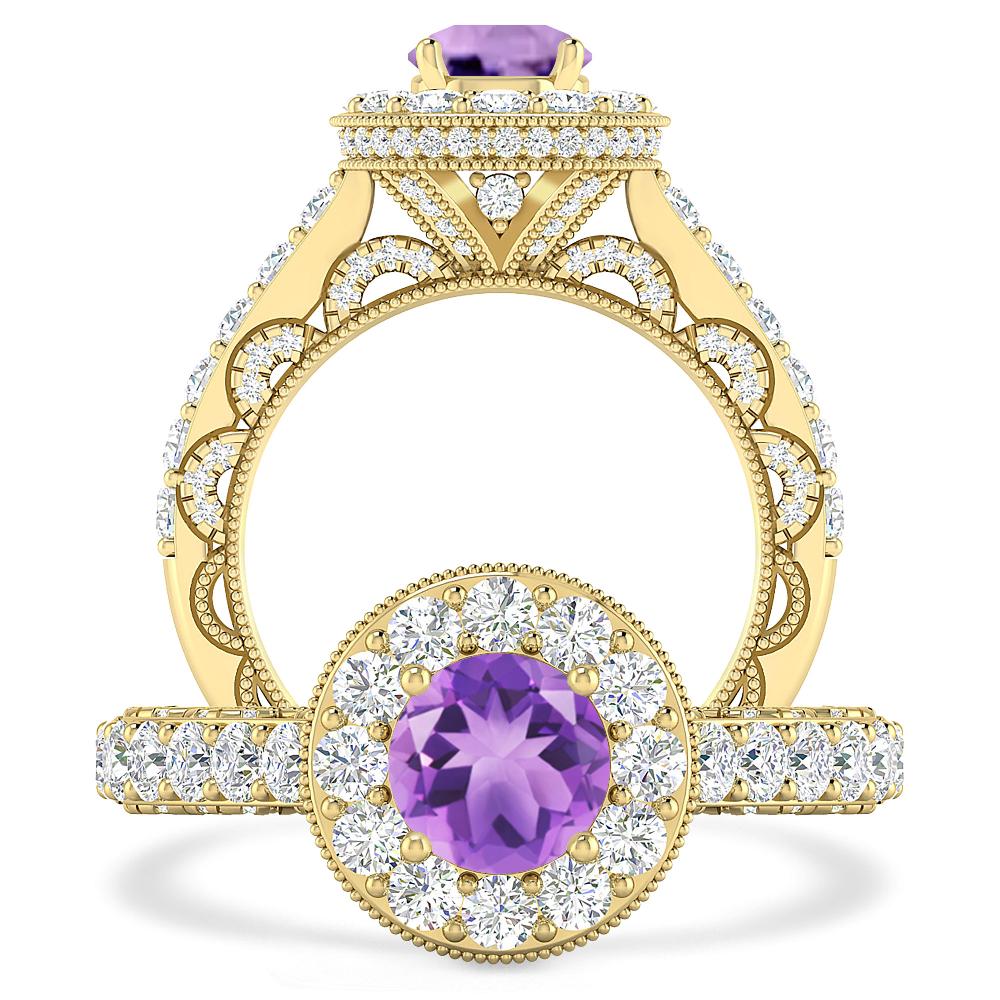 Yellow Gold - Amethyst