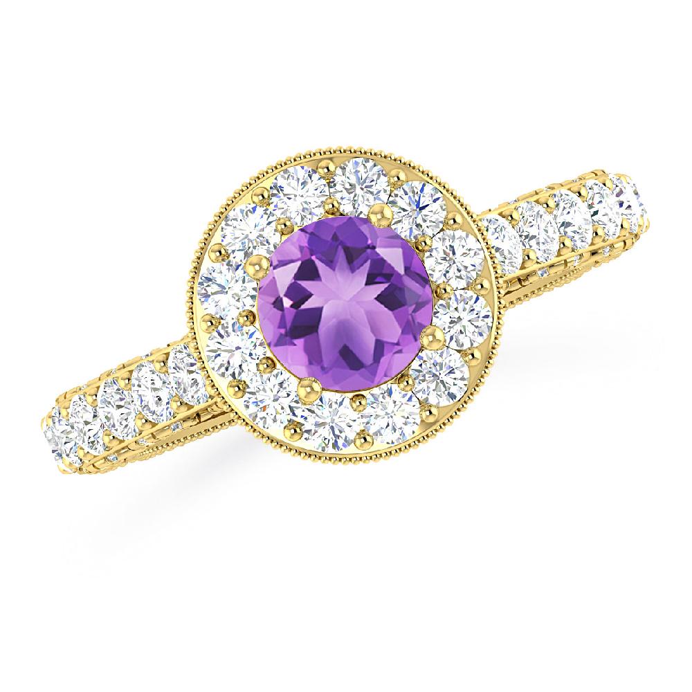 Yellow Gold - Amethyst