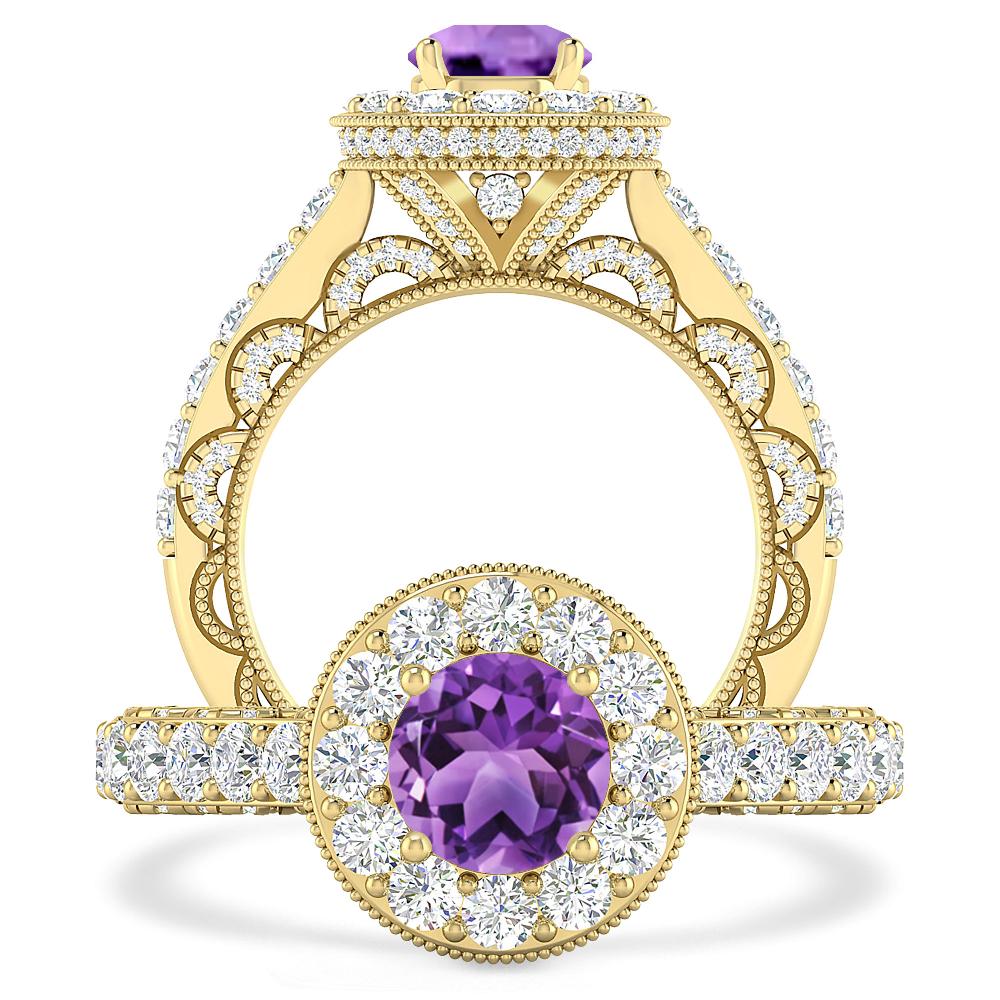 Yellow Gold - Amethyst