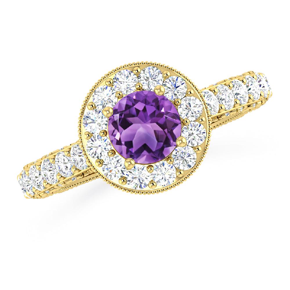 Yellow Gold - Amethyst