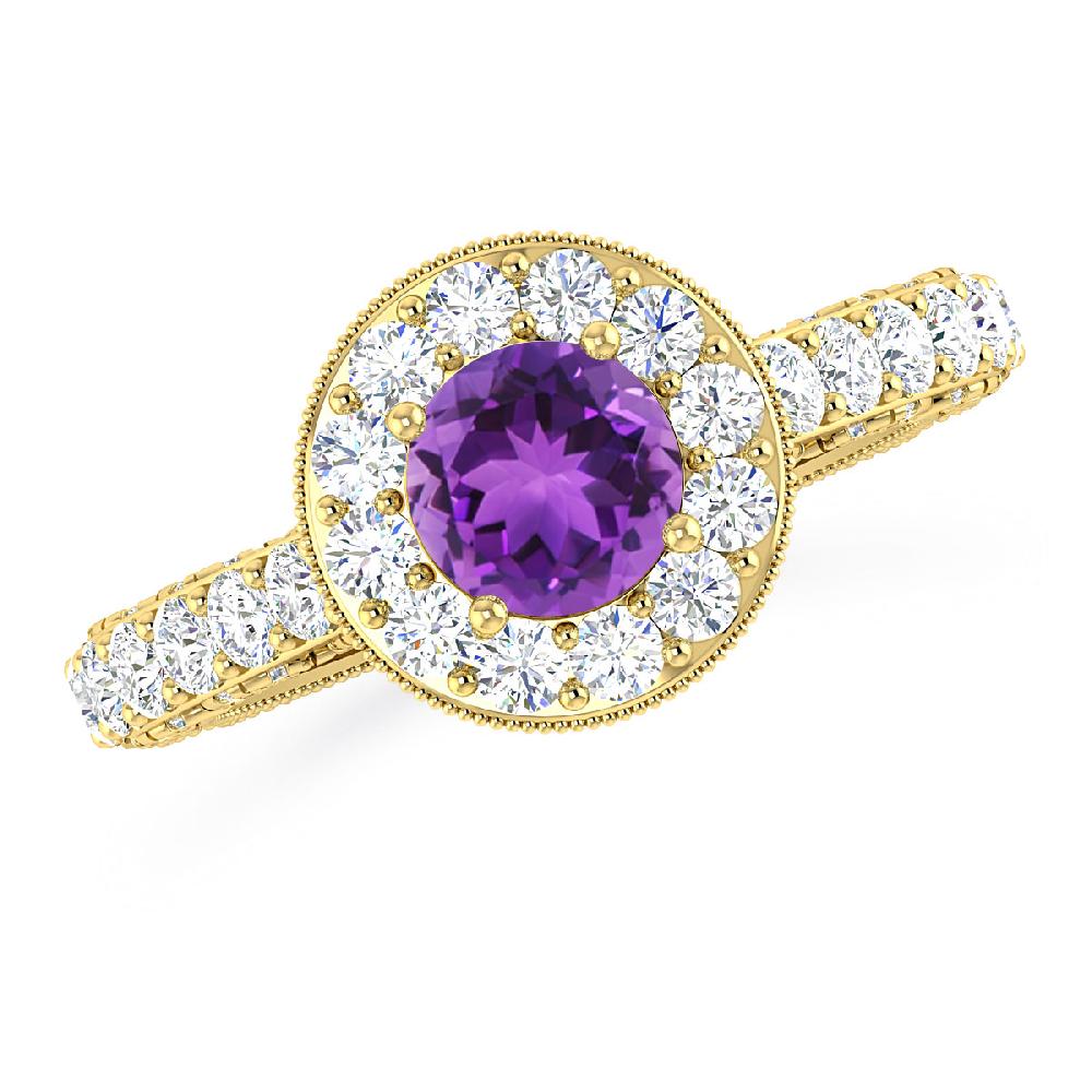 Yellow Gold - Amethyst