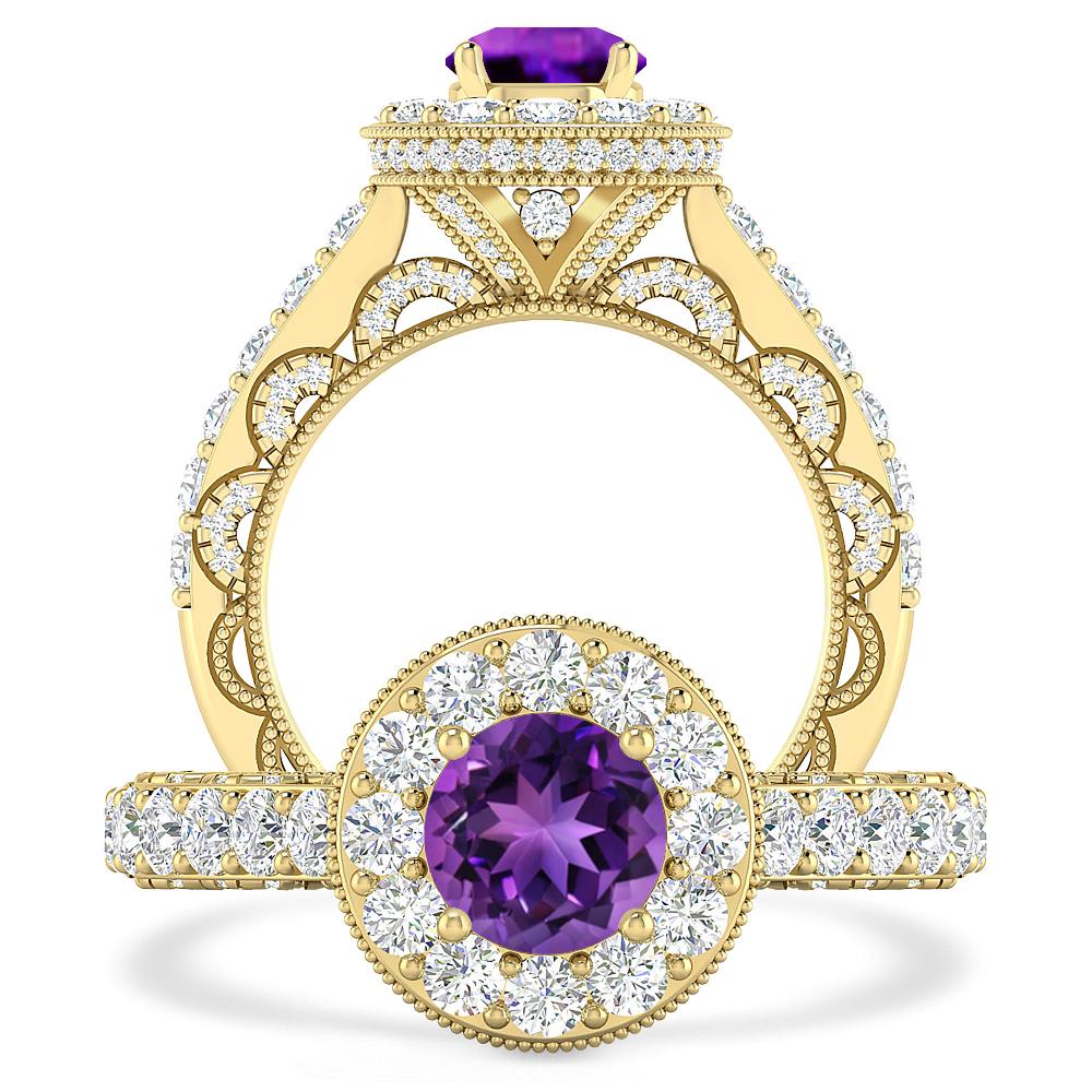 Yellow Gold - Amethyst