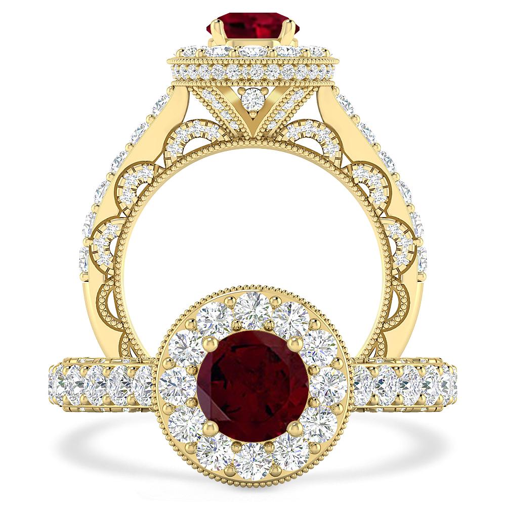 Yellow Gold - Garnet