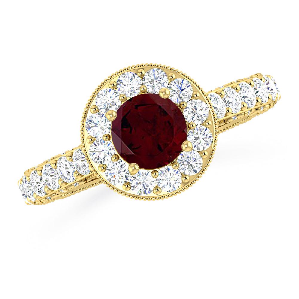 Yellow Gold - Garnet