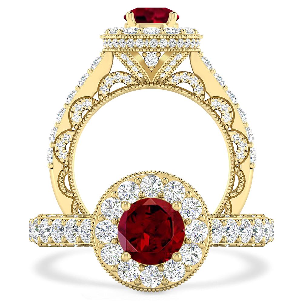 Yellow Gold - Garnet