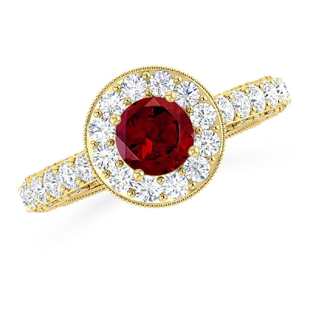 Yellow Gold - Garnet