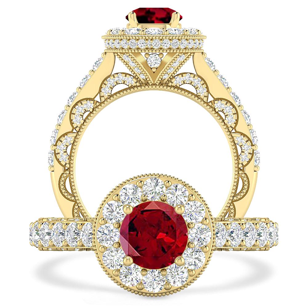 Yellow Gold - Garnet