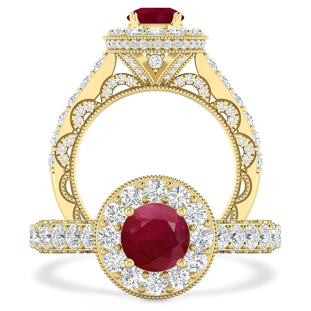 Yellow Gold - Ruby