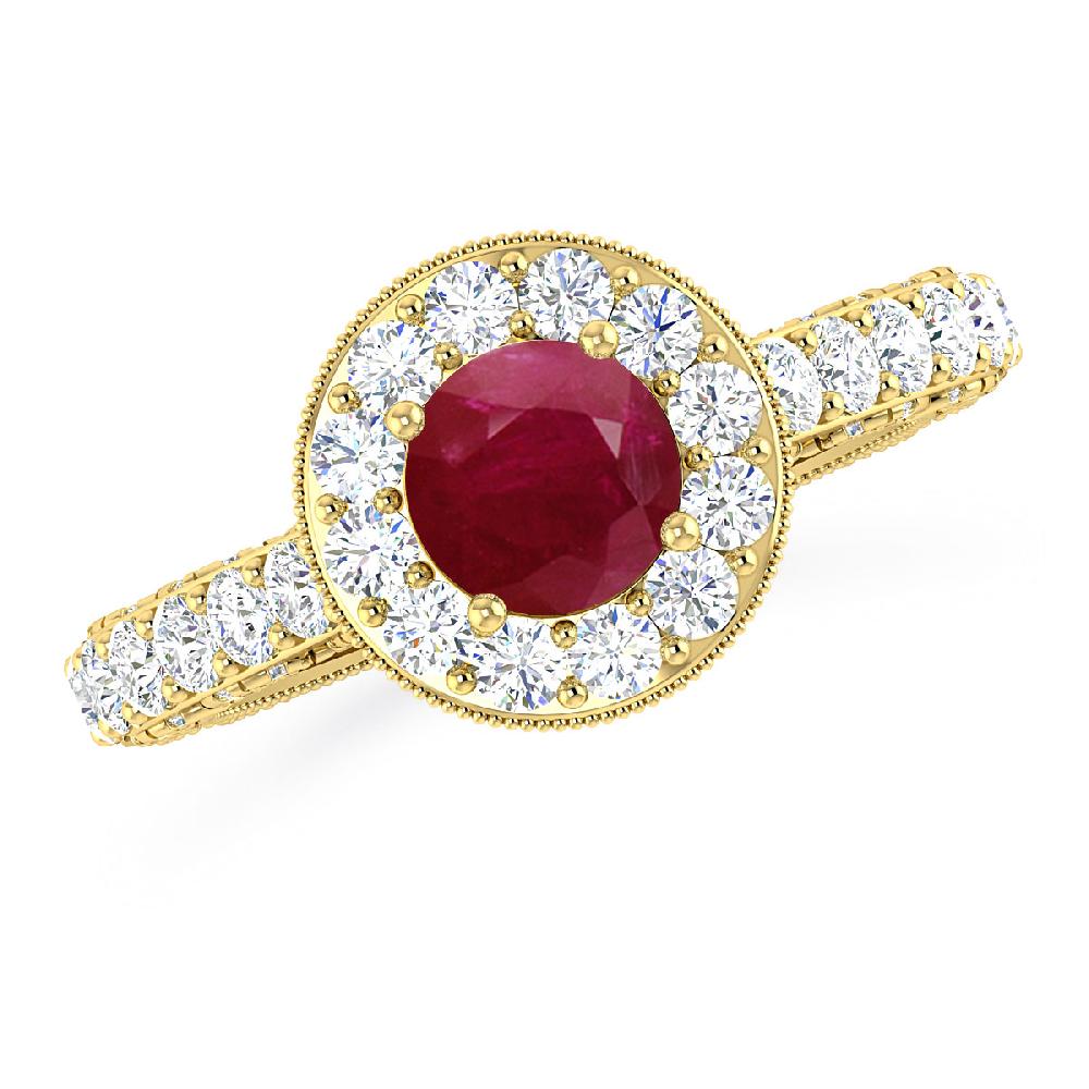 Yellow Gold - Ruby