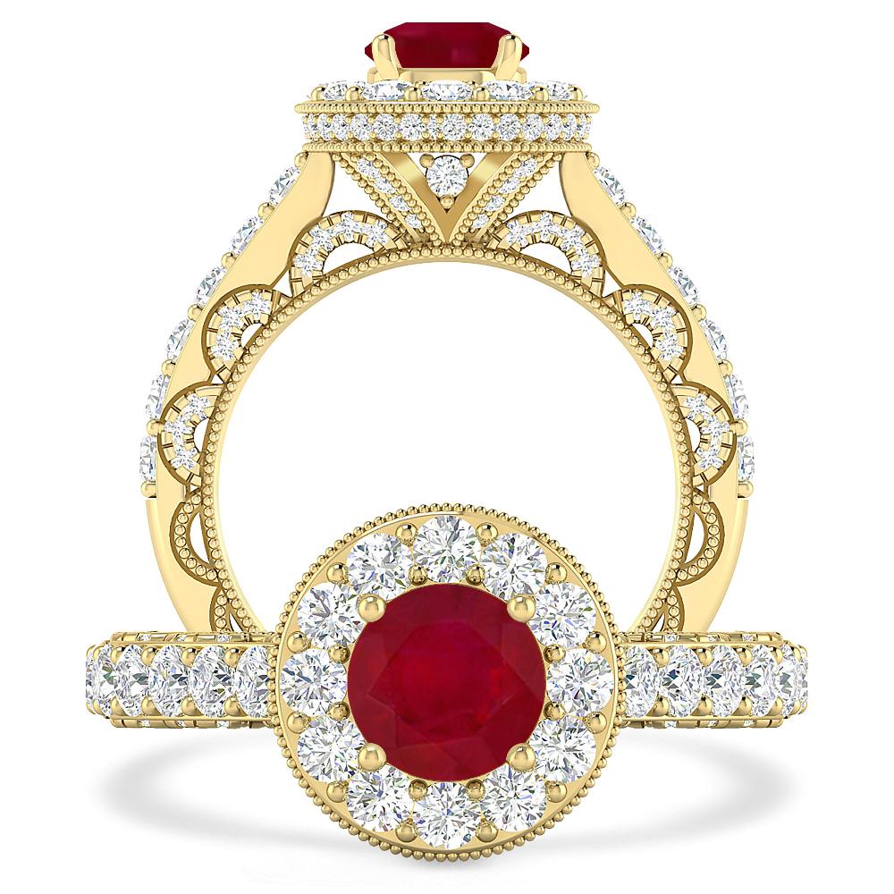 Yellow Gold - Ruby