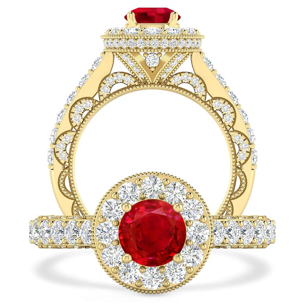 Yellow Gold - Ruby