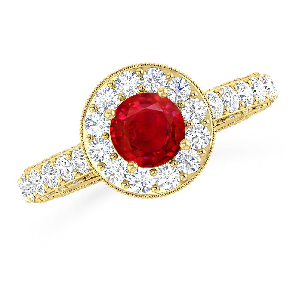 Yellow Gold - Ruby