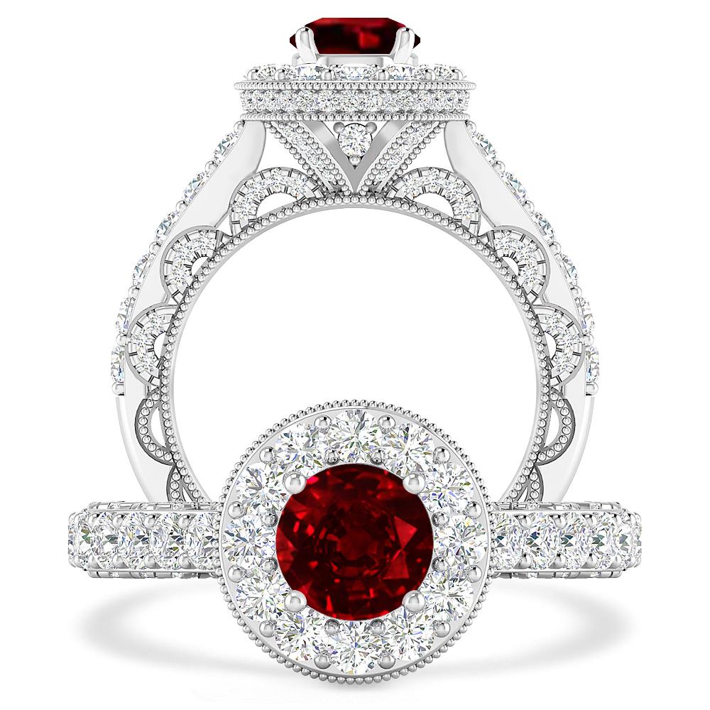 White Gold - Ruby