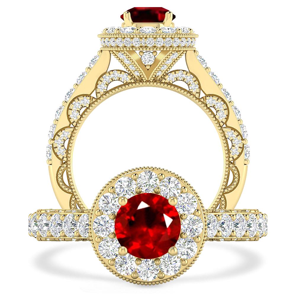 Yellow Gold - Ruby