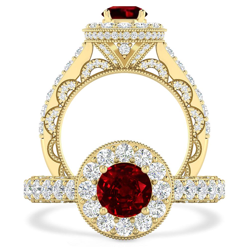 Yellow Gold - Ruby