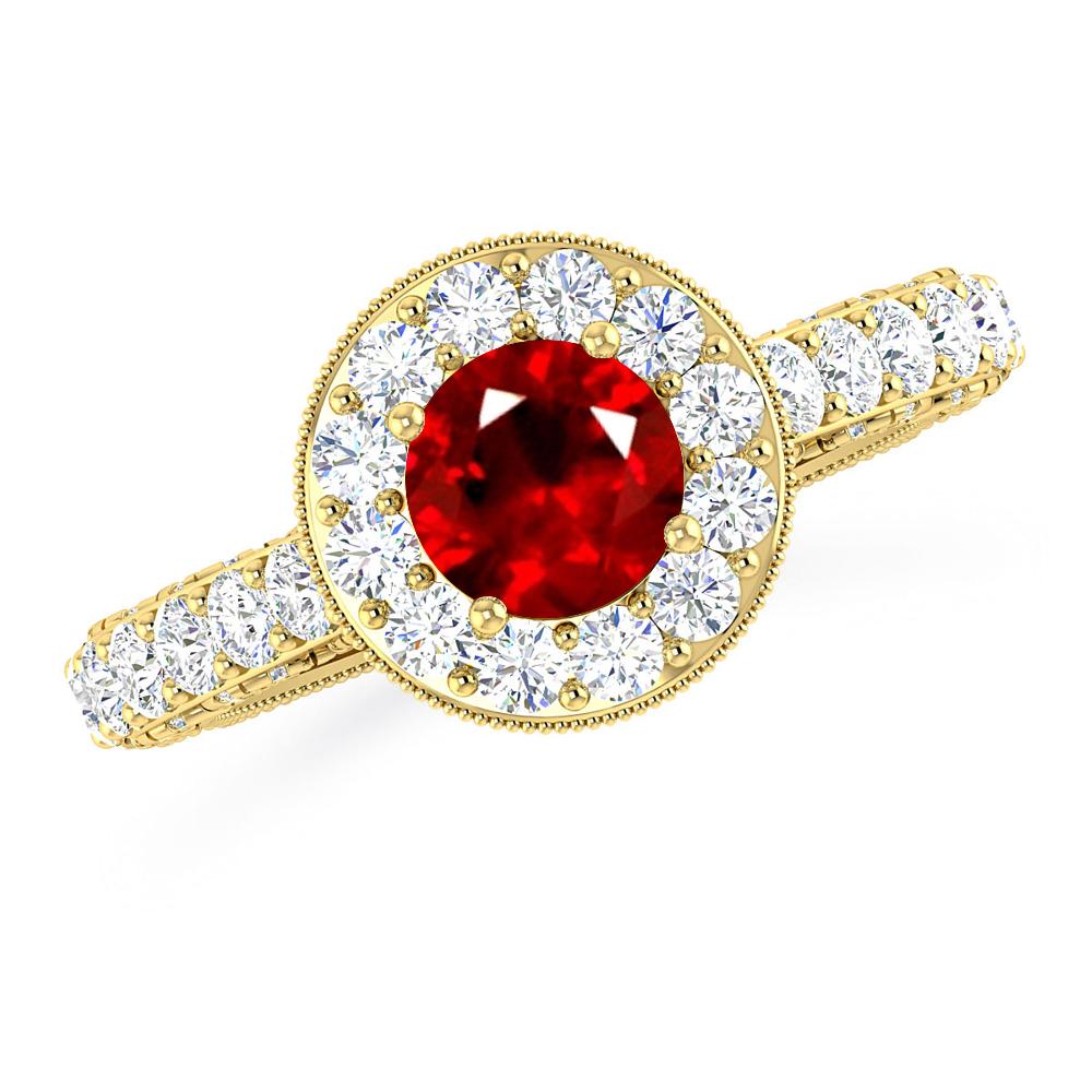 Yellow Gold - Ruby