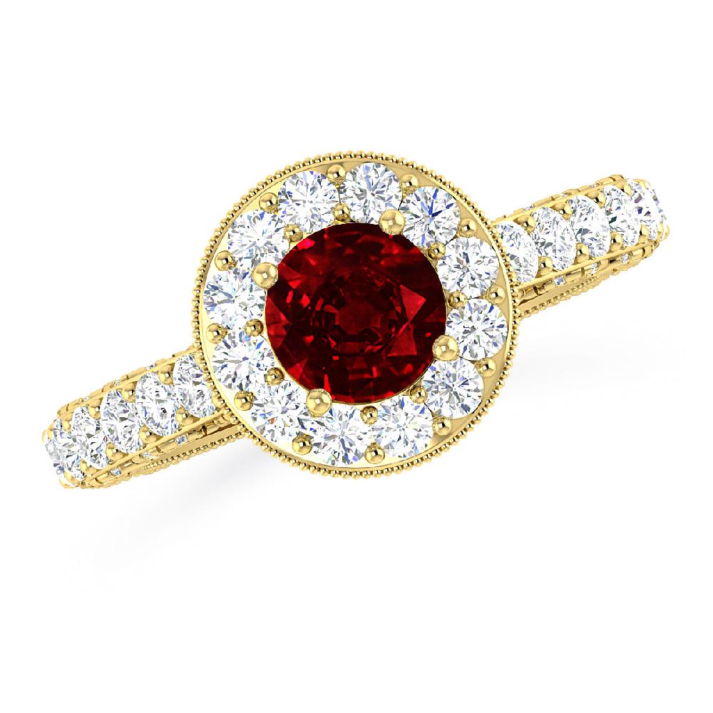 Yellow Gold - Ruby