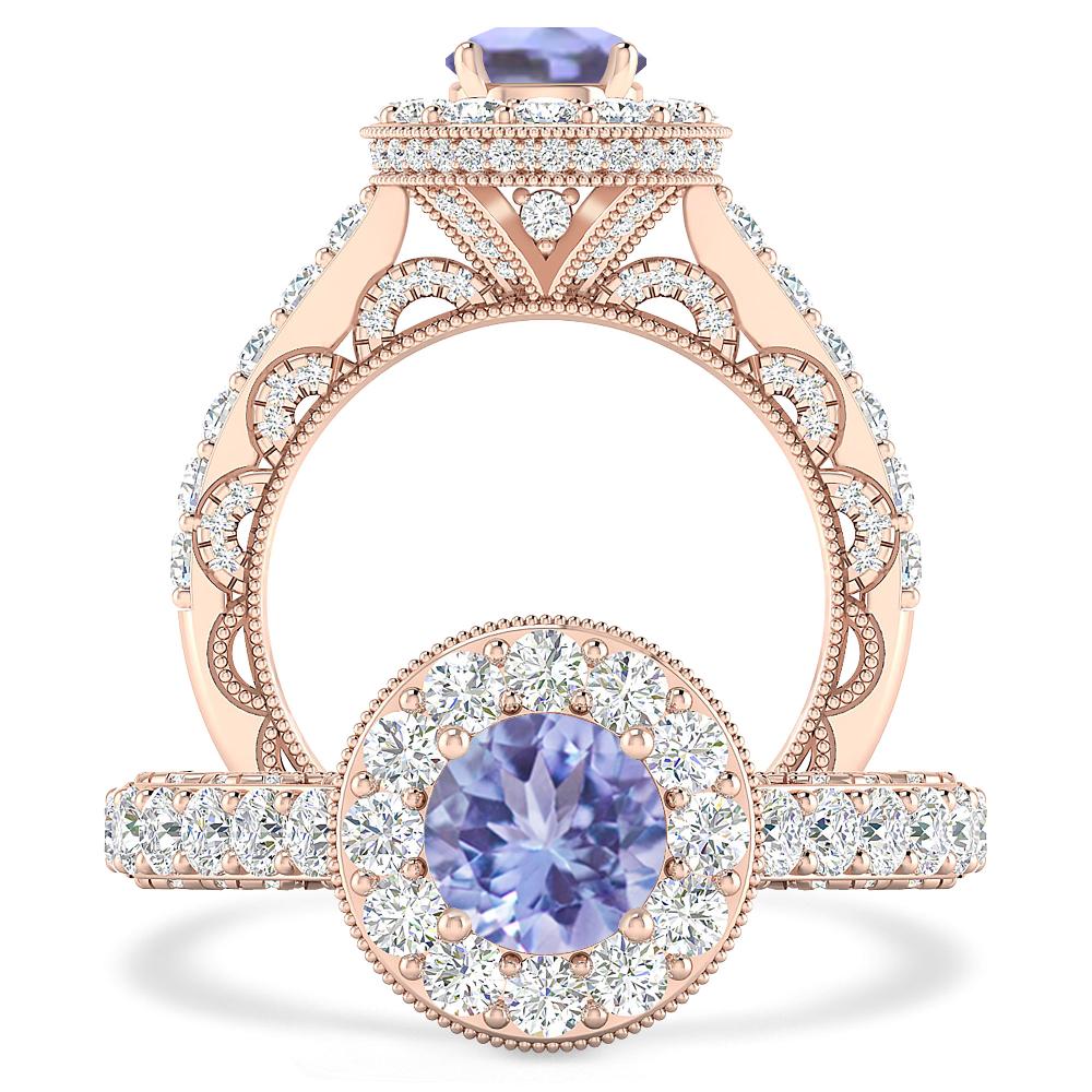 Rose Gold - Tanzanite