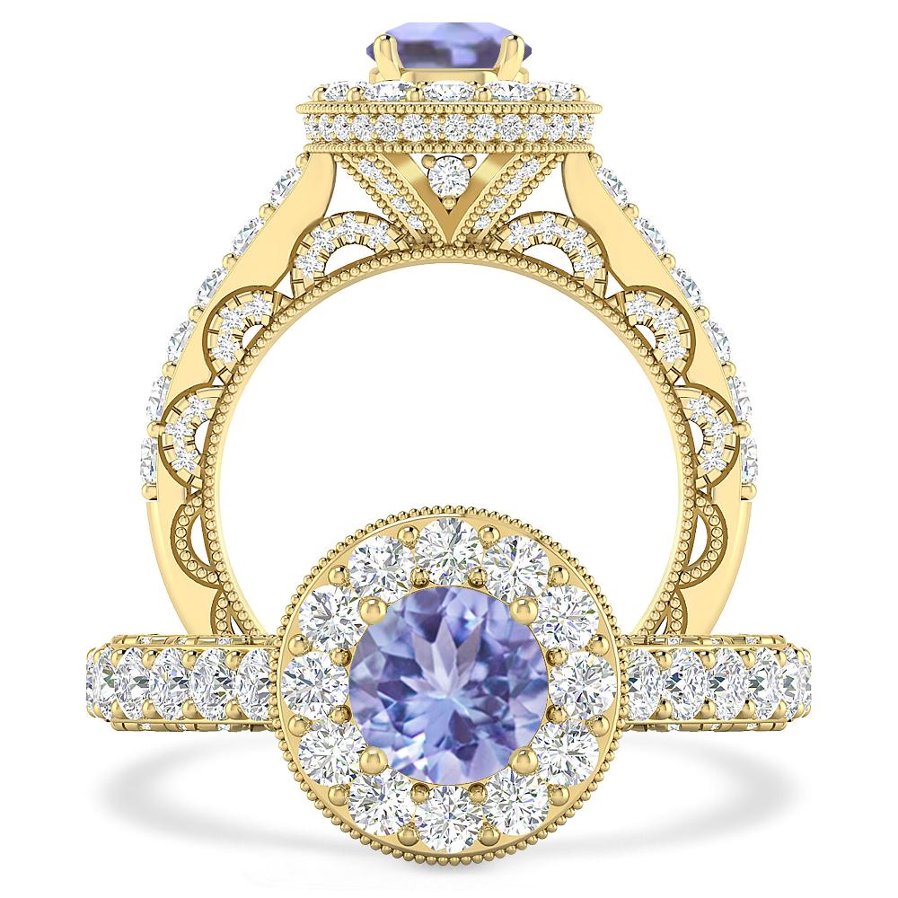 Yellow Gold - Tanzanite