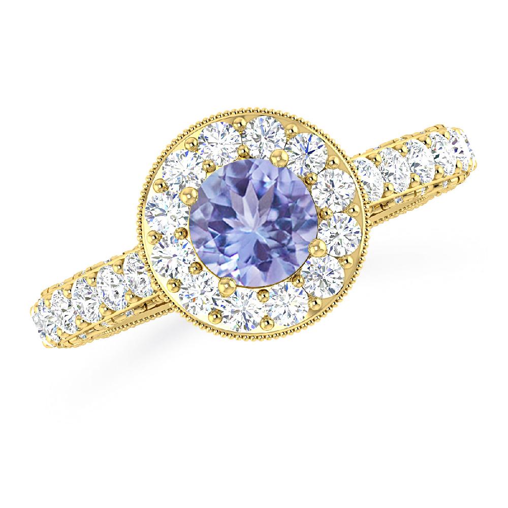 Yellow Gold - Tanzanite