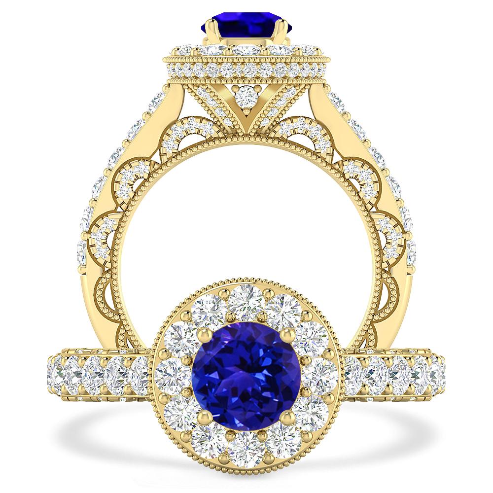 Yellow Gold - Tanzanite