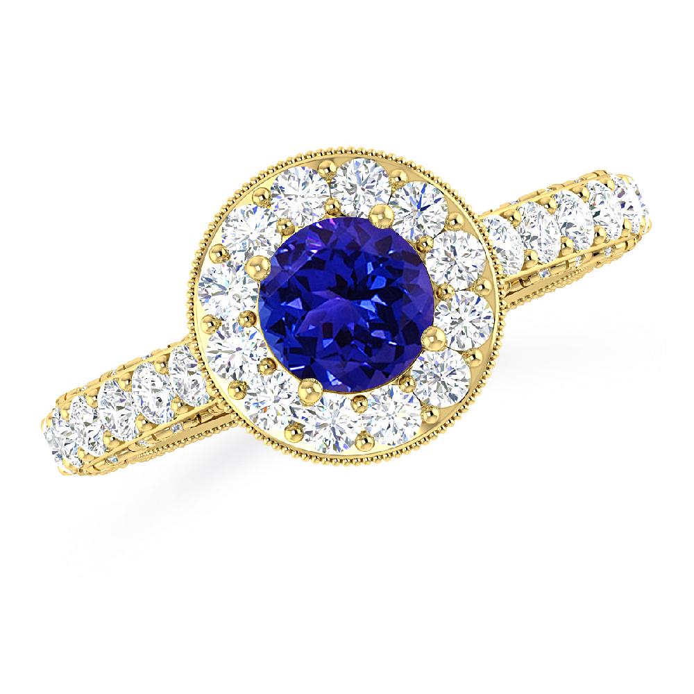 Yellow Gold - Tanzanite